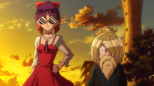 Header image showing Kitaro and Neko Musume in disguise